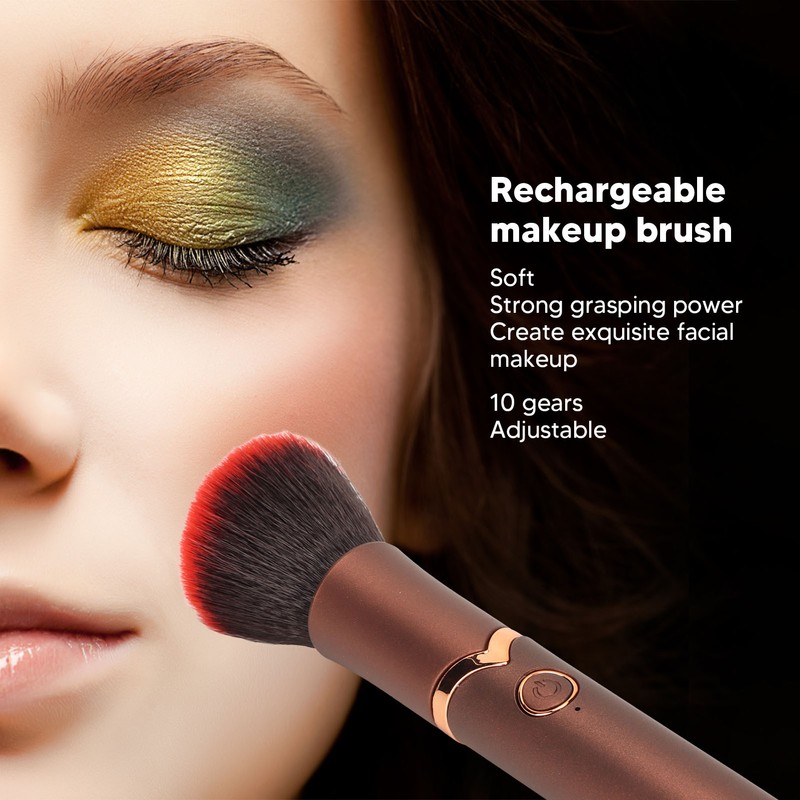 USB Makeup Brush Rechargeable Massage 10 Gears Adjustable Electronic Cosmetic