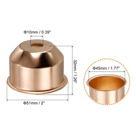 PATIKIL E26/E27 Lamp Socket Cup, 6 Pack Lamp Bases Holder Covers Sleeves Decorative Lighting Accessories for Chandelier Wall Ceiling Light Gold Tone