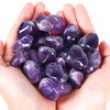DUQGUHO Amethyst Healing Crystals Stones Set Natural Bulk Crystals Tumbled