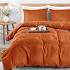 MOONLIGHT20015 Single Duvet Cover Rust Solid Soft Single Bedding Duvet