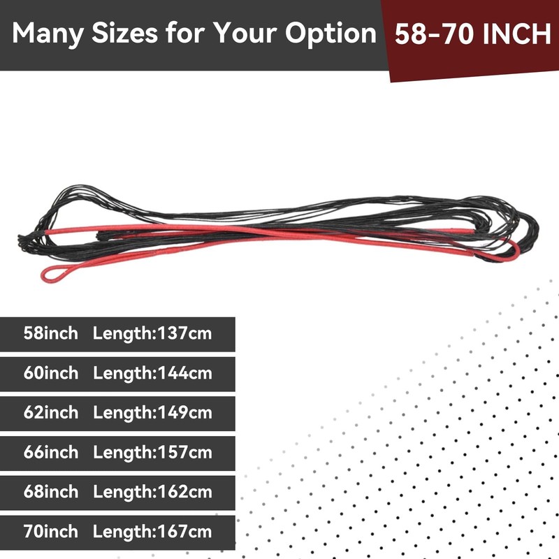 Recurve Bow String, 12 Strands Universal Traditional Bow String Replacement,