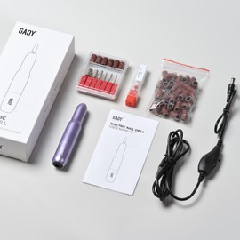 GAOY Electric Nail Drill for Acrylic Nail, USB Electric Nail File, Portable Efile with Nail Drill Bits, Manicure Pedicure Tools for Home Salon, Purple