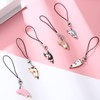 Yinkin 6 Pieces Cat Charm for Mobile Phone, Kawaii Charms