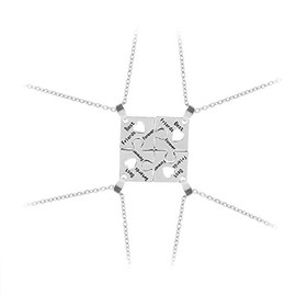 Best Friend Friendship Gift Necklaces for 4 Best Friends Forever Necklace for Girls Matching Puzzle Piece Necklace for Besties BFF Christmas Birthday Gifts for Women Girls