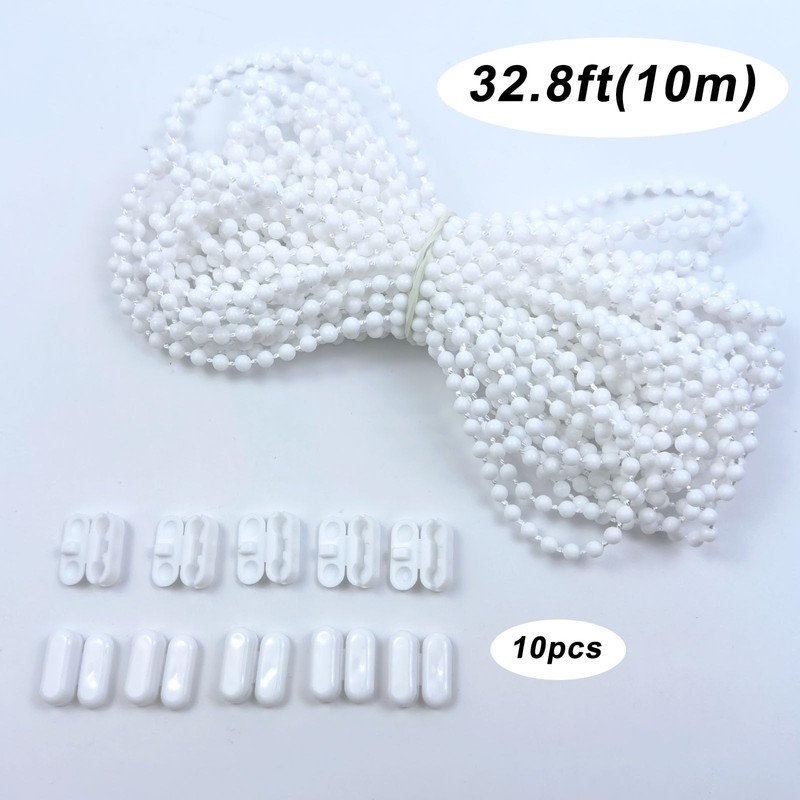 10 Meter Roller Blind Cord with 10 Connectors 10m (32.8