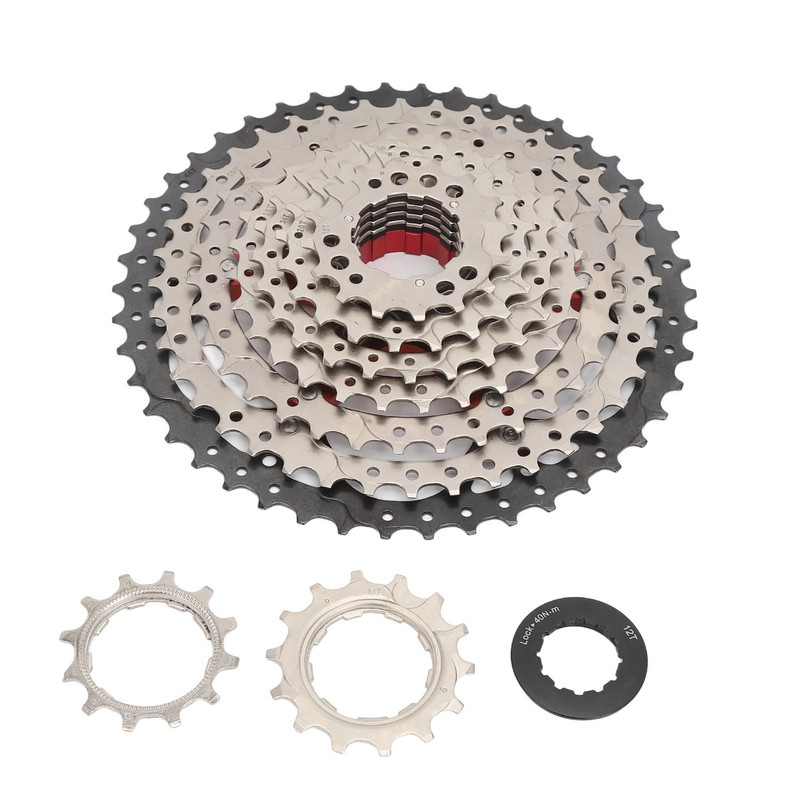 9 Speed Bike Cassette Aluminum Alloy 12 to 46T Precise