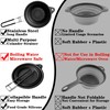 Silicone Collapsible Colander with Handle,Home/RV Kitchen Space Saving Silicone Colander,Drainage