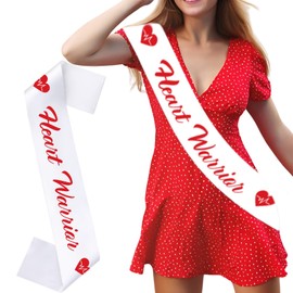 Diartpanit Heart Attack Survivor Gifts Heart Warrior Sash Decor Heart Surgery Recovery Supplies for Heart-Awareness Party Decoration Chd Awareness Hearts Awareness Month