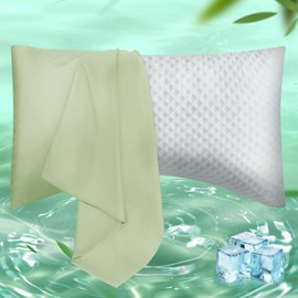 Curved Queen Cooling Pillow Cases, Rayon Pillowcase Cover for Side Sleeper with Zipper - Ultra Breathable & Soft Pillow Cover for Hot Sleepers Hair and Skin,1 Pack