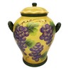 ACK Tuscany Grape Hand Painted Ceramic Cookie Jar with Lid
