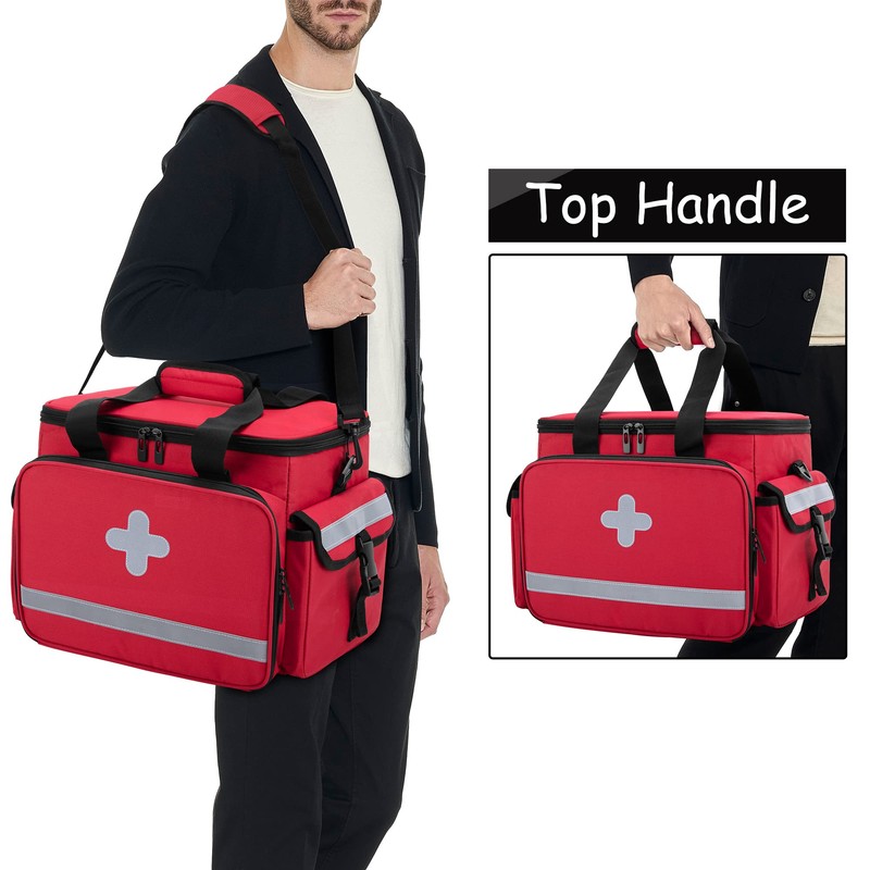 CURMIO First Aid Kits Bag Empty, Emergency Supplies Bag Medical