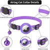 LZXLXS Airtag Cat Collar Reflective Adjustable Cat GPS Tracker Collar