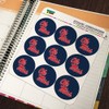 University of Mississippi Primary Logo Planner Calendar Scrapbooking Crafting Stickers