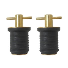 2 Pcs Boat Plug Snap Plugs T Style Handle Boat Drain Plug Rubber Plugs with Brass Handle Marine Twist Plug Boat Accessories by YTXXDEUS