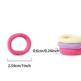 300PCS Soft Seamless Hair Bands – Elastic No Damage Ponytail Holders, Durable Small Hair Ties for Girls & Women, Bright Candy Colors