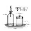 Altfun Glass Mouthwash Dispenser for Bathroom with Cups, Style Mouthwash