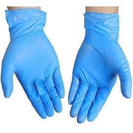 Fusion Vibes Fusion Vibes Blue Vinyl Disposable Gloves Medium 100 Pack - Latex Free, Powder Free Medical Exam Gloves - Surgical, Home, Cleaning, and Food Gloves - Ambidextrous (M Pack of 100)