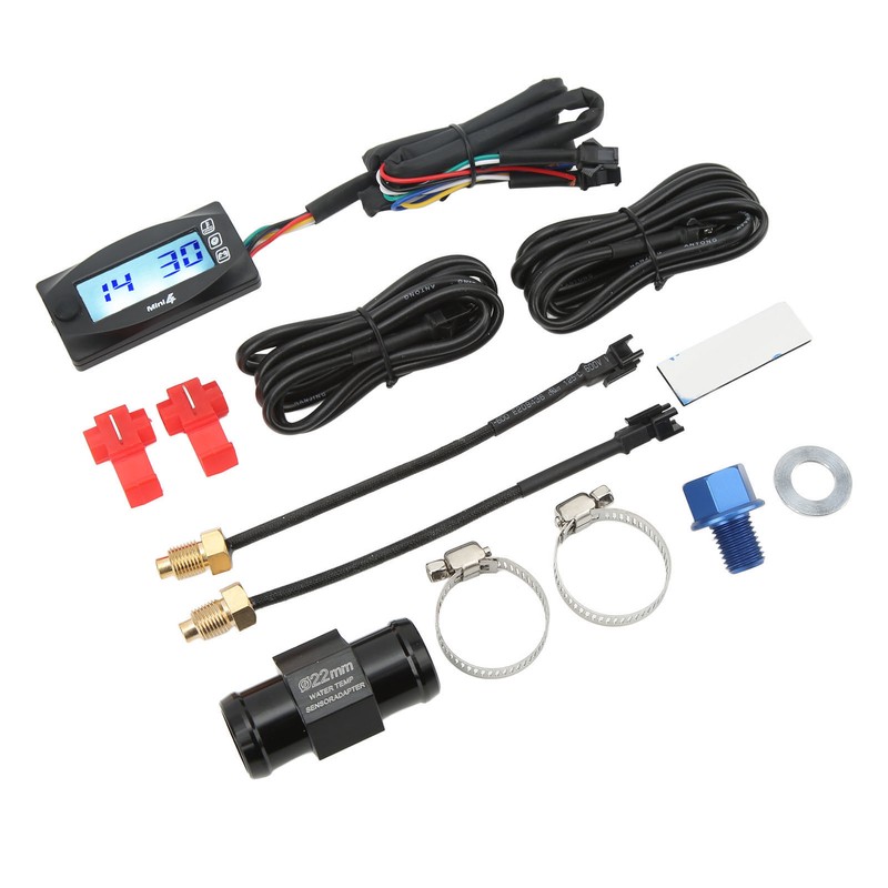 4 in 1 Water Oil Temperature Time Voltage Gauge LCD