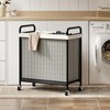 WOWLIVE Rolling Laundry Hamper 2 Section, 100L Laundry Basket with