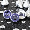 Purple Graduation Party Favors Stickers for Chocolate Kisses, Class of