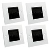 rhinocables Single Gang White Brush Plate Faceplate for Wall-Mounted Installation