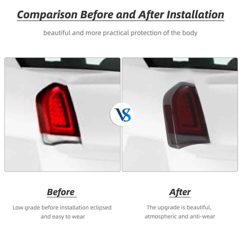Hoolcar Tail Light Lamp Cover Guard Trim Bezel Frame Decor