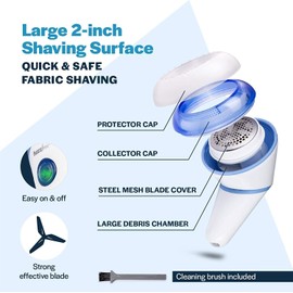 Fuzz Free Electric Fabric Shaver Best Electric Sweater Defuzzer, Lint Remover