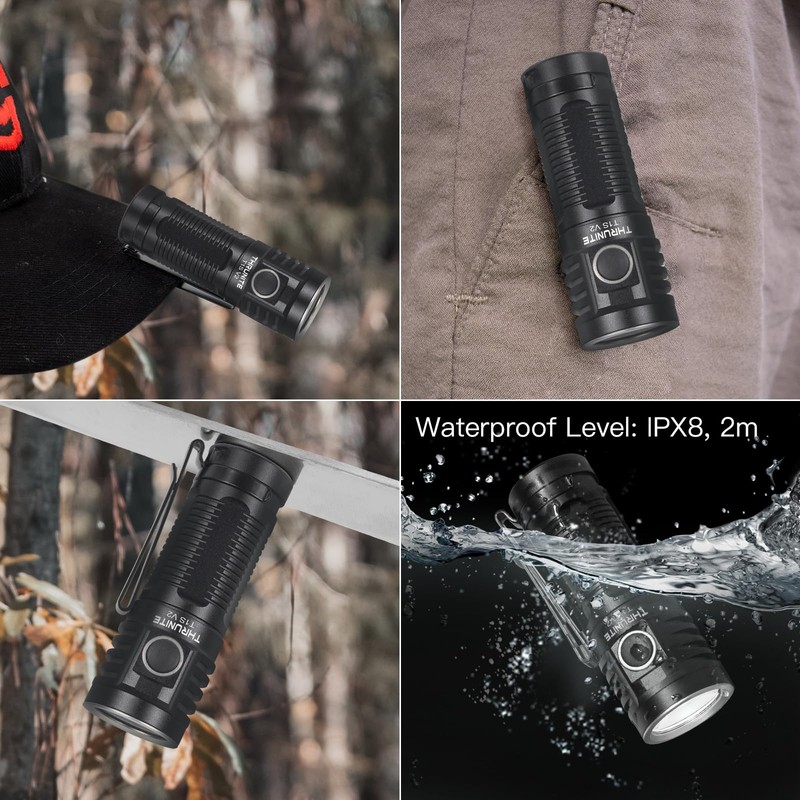 ThruNite T1S V2 EDC Flashlight 184 Meters Throw USB Rechargeable