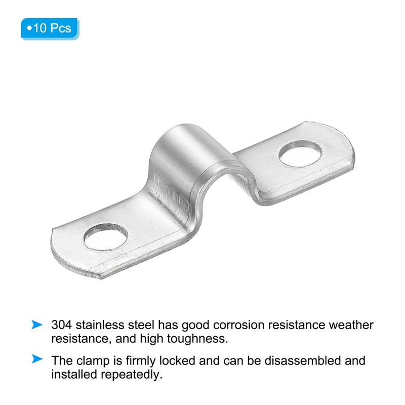 PATIKIL 1.5"/8mm Rigid Pipe Strap Clamps Set of 10 304