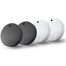 4 Pack Smart Tag Tracker, Dual System Air Tracker Tag for iOS and Android, Compatible with Apple Find My & Google Find Hub, Waterproof Item Locator with Smart Keys Finder for Luggage, Keys, Pets, Bags