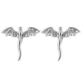 Dragon Earrings for Women, Stylish Dragon Stud Earrings Fantasy Cute Animal Earring Silver Lightweight Statement Jewelry Gifts for Women