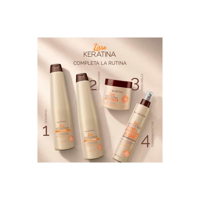 Life Be Natural Lisso Keratina Smoothing Thermoprotector for Straight or