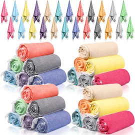 SmoothNovelty 24 Pcs Turkish Beach Towel 30 x 60 Inch Extra Large Lightweight Travel Towel Cotton Turkish Bath Towels Oversized Quick Dry Beach Towels Absorbent Towels Swim Towel (Multicolor)