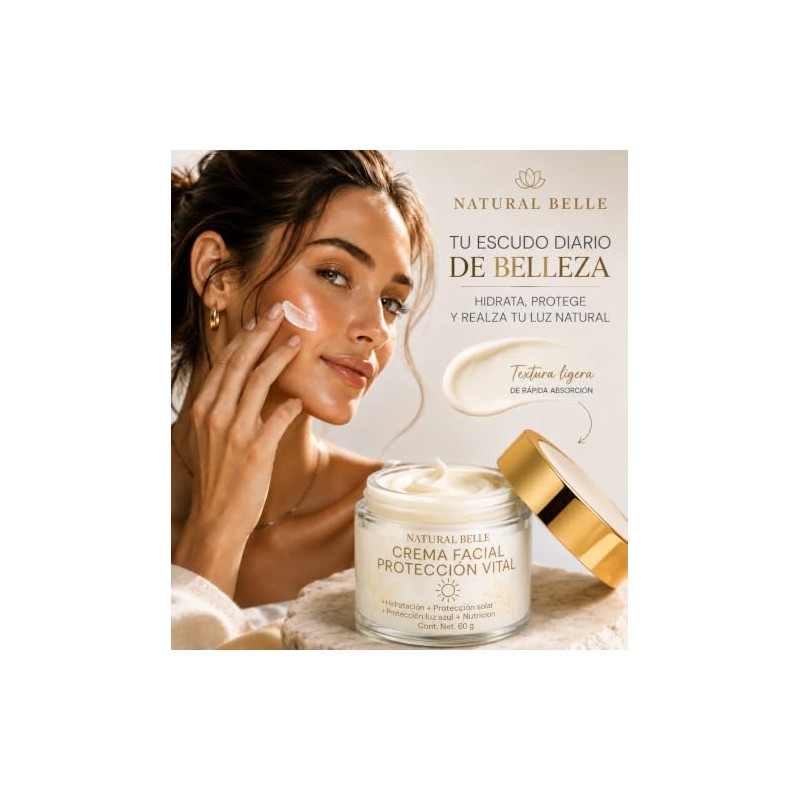 Crema Facial de día hidratante con células de algodón- 60g