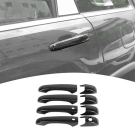PDKLIN for Grand Cherokee Door Handle Cover Trim Compatible with Jeep Grand Cherokee 2011-2020 Carbon Fiber Exterior Accessories 4pcs