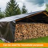 Tarpware 10'x10' Silver/Black Heavy Duty Waterproof Full Size Tarp, Durable