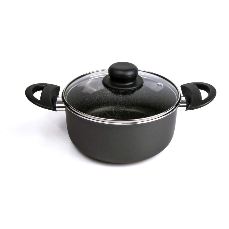 Alluflon Tradition Italy Casserole, Aluminium, black, 20 cm