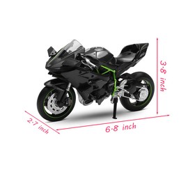 Fuwraixis 1/12 Metal Die-Cast Motorcycle Toy, H2R Alloy Motorcycle Model, Sports Motorcycle Racing Model Series, Men, Children, Boys, Gift, With Decorative Base