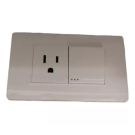 CL Placa Para Luz Pared 1 Enchufe 1 Apagador