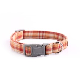 Lionet Paws Bowtie Dog Collar - Plastic Buckle Adjustable Orange Dog Collar with Bowtie for Large Dog, 16-26in XLarge