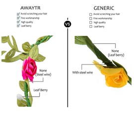 AWAYTR Fashion for Bohemian Style Wedding Flower girl Headdress Floral Flower Garland Headwear Headbands (White)