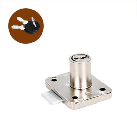 Furniture Lock Screw-On Lock 20 mm Backset Cylinder with Key Various Set for Drawers and Cabinets [Pack of 2, 42 x 35 mm]