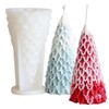 BASEMMAHER Christmas Tree Candle Silicone Mold 3D Epoxy Resin Casting