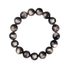 [Apocalyptic-K] Obsidian Bracelet, Black Obsidian Bracelet, 6-12MM, Black Obsidian Bracelet, Black Bracelet for Men & Women, Obsidian