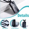 EYVRPAU Black Tourmaline Raw Stone Pendant Gemstone Pendant Cotton Band