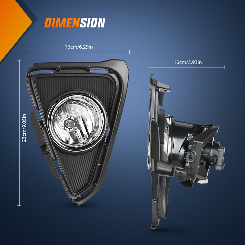 Nilight Fog Lights Assembly Compatible with 2016 2017 2018 Toyota