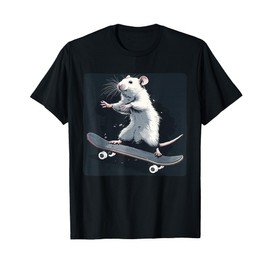 Pretty skateboarding Rat Costume for Mouse and Rats Lovers T-Shirt