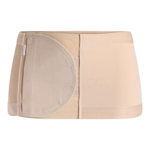 Corsinel Support Belt for Stoma, Parastomal Hernia, Umbilical & Inguinal Hernia, Relieving for More Mobility, Abdominal Belt with Velcro Fastening for Optimal Fit & Smooth Contours, 20 cm High, Beige,