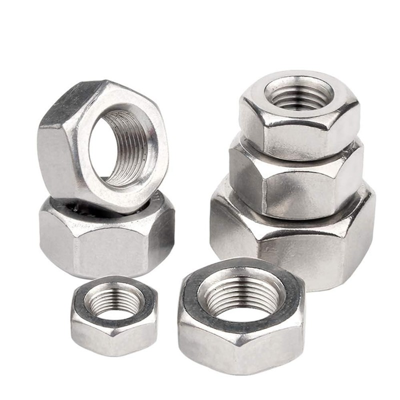 QIRUIRED 20Pcs M5 Hexagon Head Lock Nuts 304 Stainless Steel