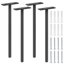 Pack of 4 Floating Shelf Brackets, Shelf Brackets, Wall Shelf, Shelf Support, Heavy Duty Invisible Shelf Support, Concealed for Wall Mounting (20.4 x 6 cm)